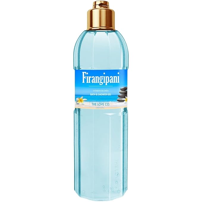 غسول الجسم من The Love Co. Firangipani - غسول فخم للنساء والرجال - جل الاستحمام للنساء - نباتي 100٪ - جمال فاخر - منتجات العناية بالبشرة - 250 مل